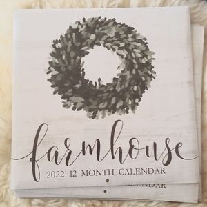 Farmhouse Calendar 2022 -shabby chic and farmhouse  graphics 11"×11"  5 for $20